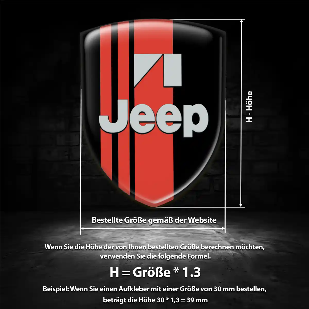 Jeep Wappen Aufkleber Hohe Qualität