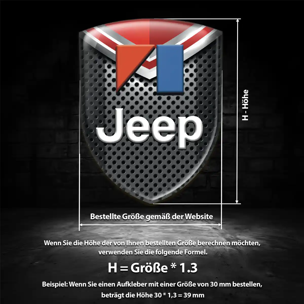 Jeep Wappen Aufkleber Limitierte Auflage