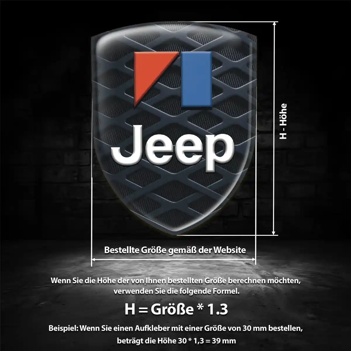 Jeep Wappen Aufkleber Markenedition