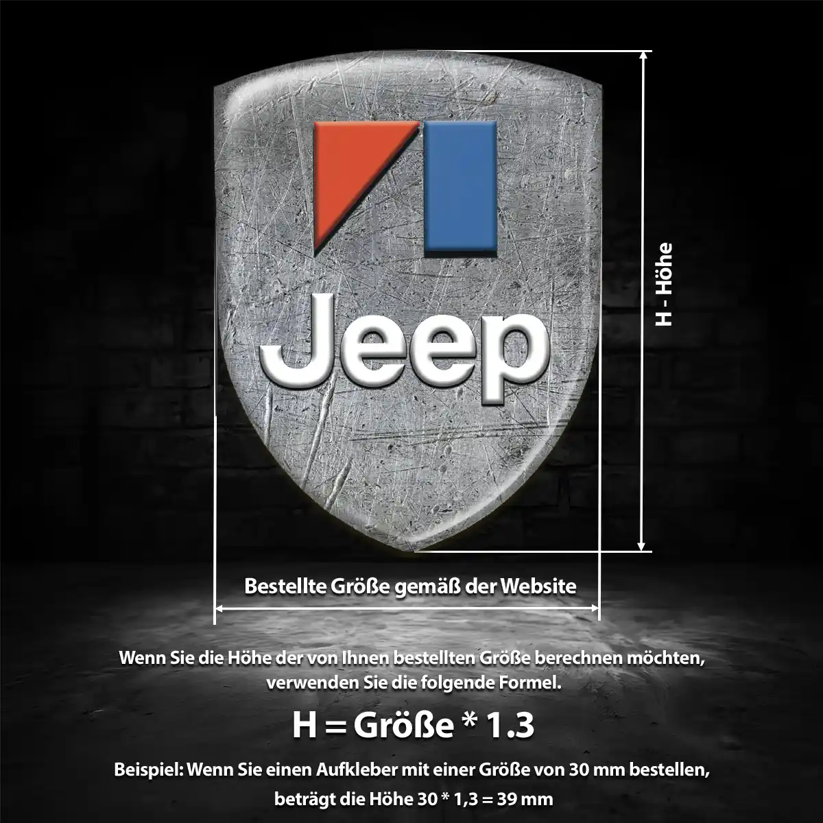 Jeep Wappen Aufkleber Modernes Design