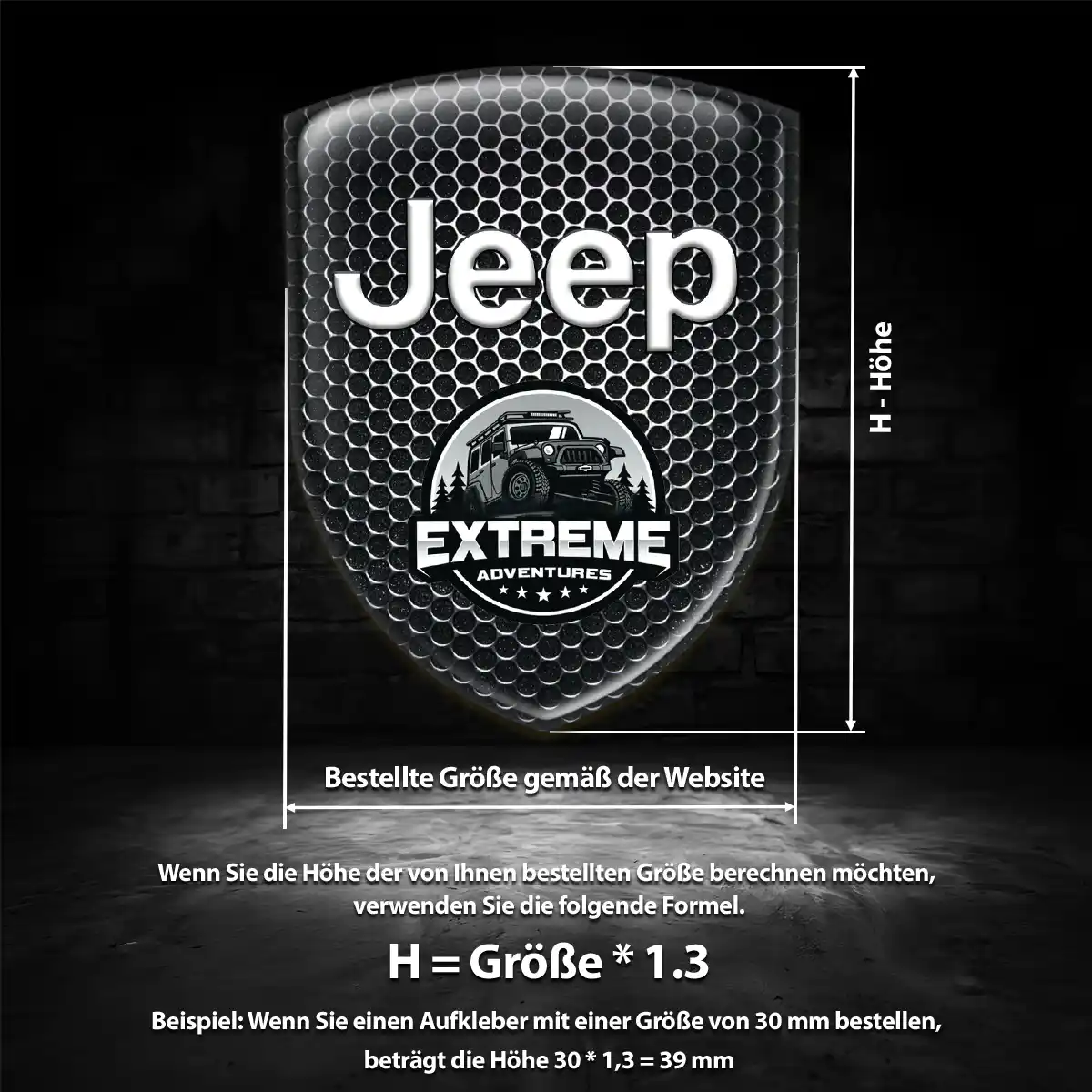 Jeep Wappen Aufkleber Premium-Edition