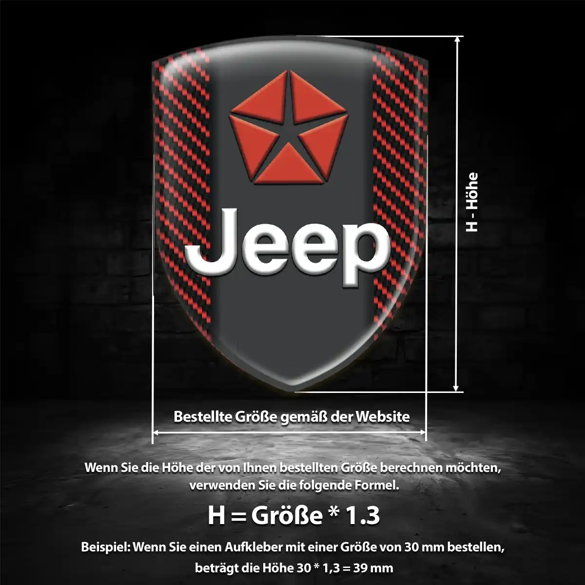 Jeep Wappen Aufkleber Premiumqualität
