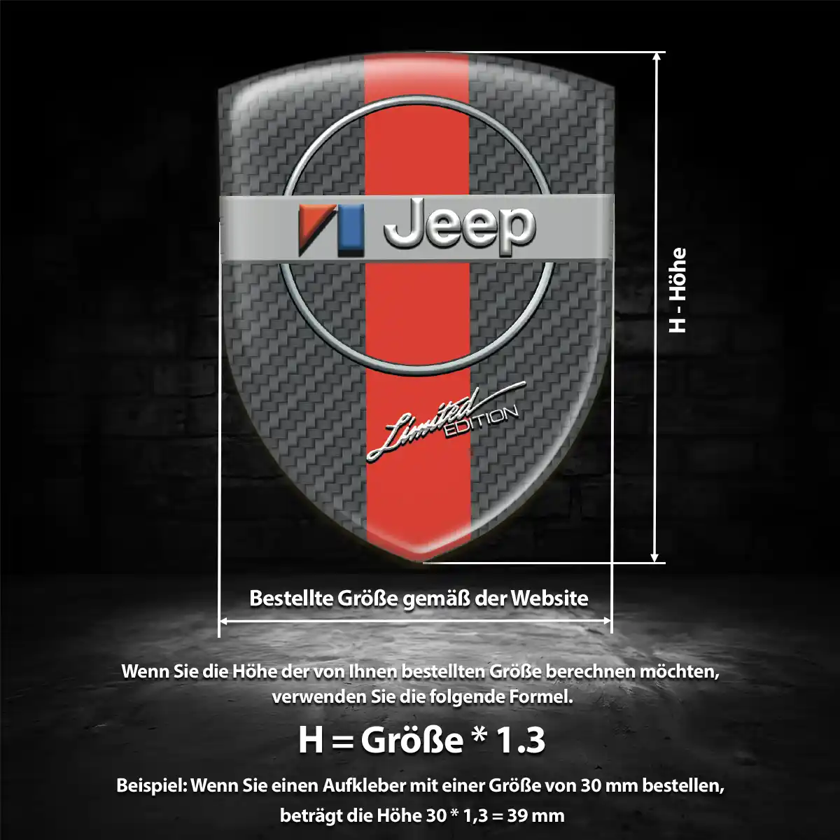 Jeep Wappen Aufkleber Stilvolles Design