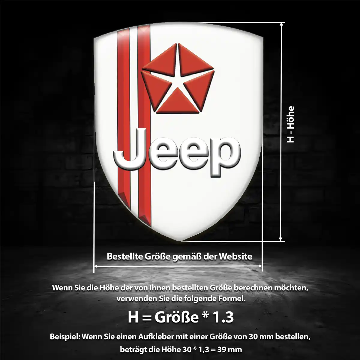 Jeep Wappen Emblem Aufkleber Anspruchsvolles Design