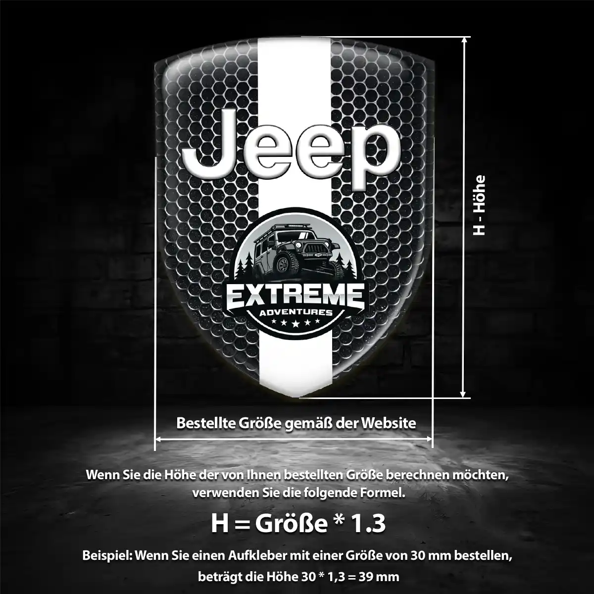 Jeep Wappen Emblem Aufkleber Auto Exterieurdesign
