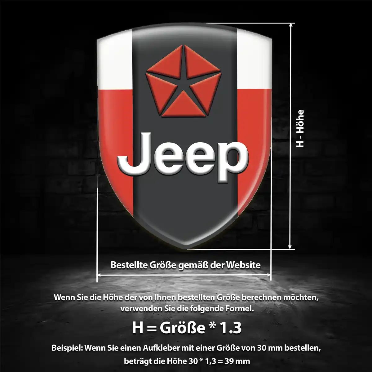 Jeep Wappen Emblem Aufkleber Auto Interieurdesign