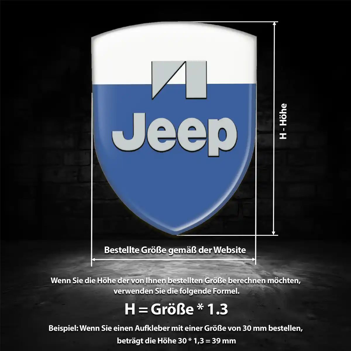 Jeep Wappen Emblem Aufkleber Auto Luxus-Edition