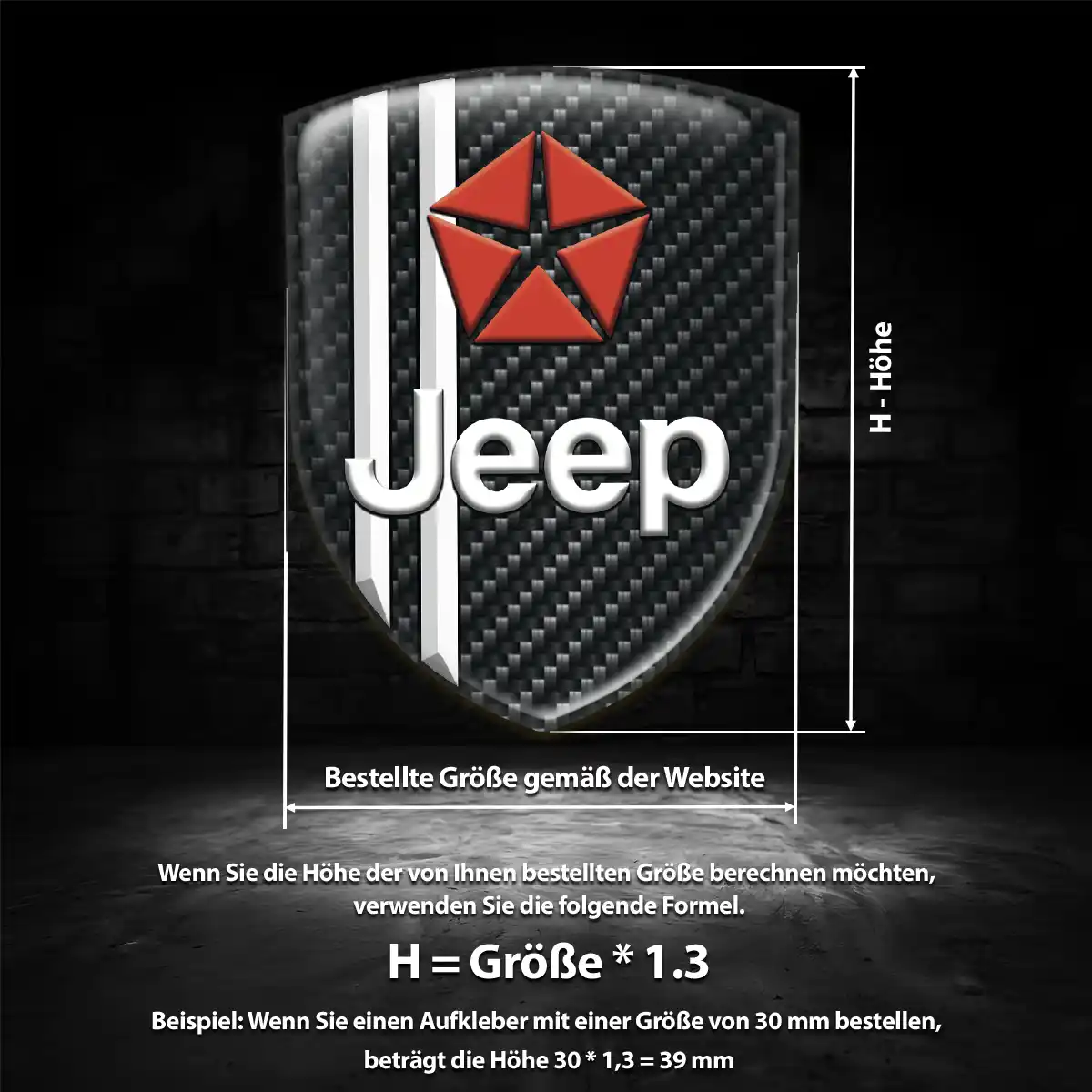 Jeep Wappen Emblem Aufkleber Auto Markenedition