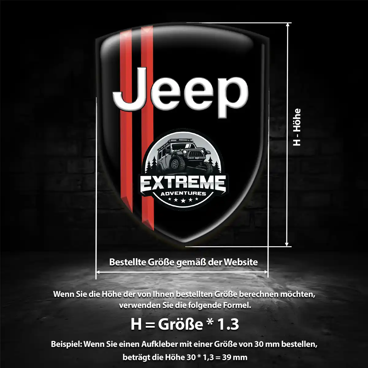 Jeep Wappen Emblem Aufkleber Auto Tuningfahrzeug