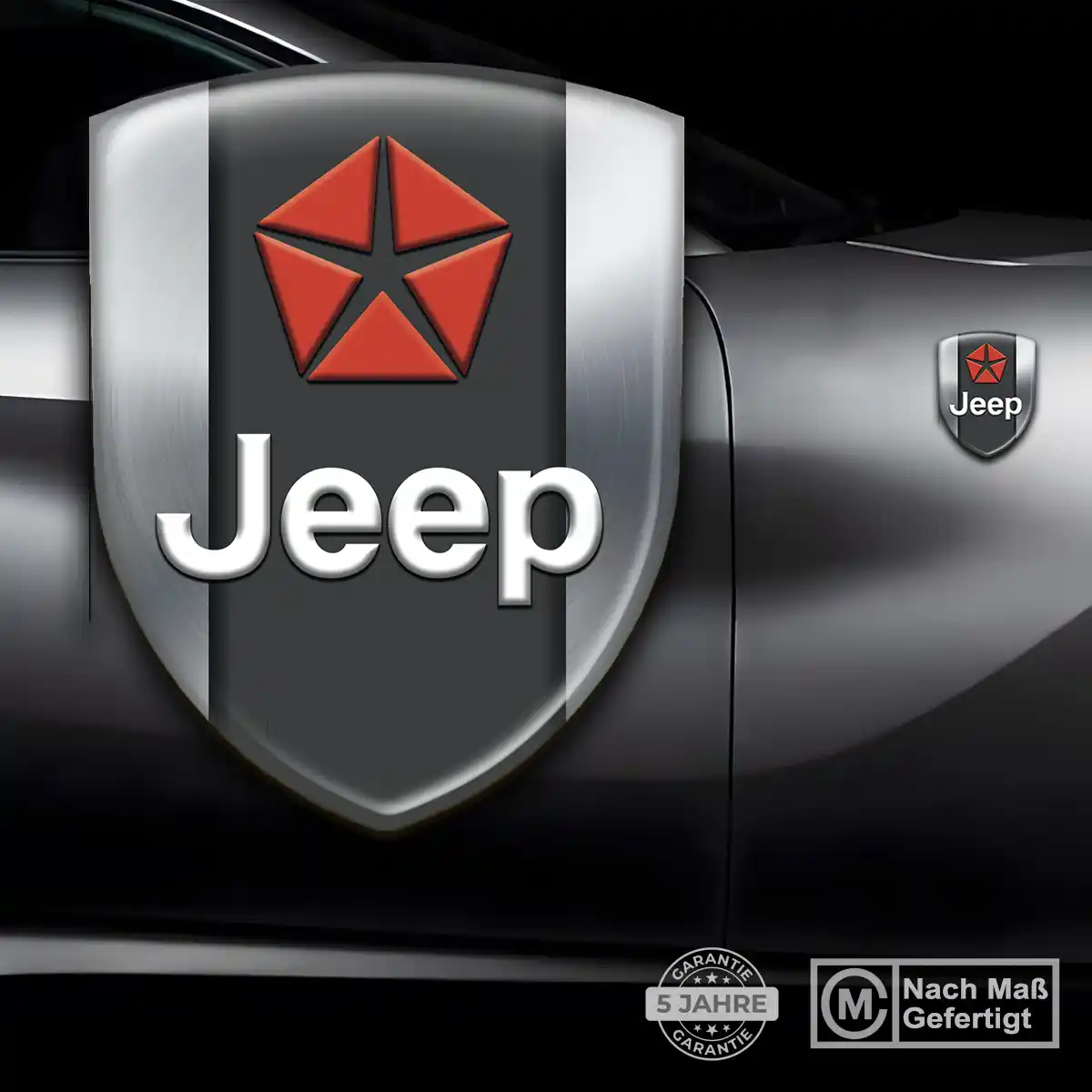 Jeep Wappen Emblem Aufkleber Elegantes Design