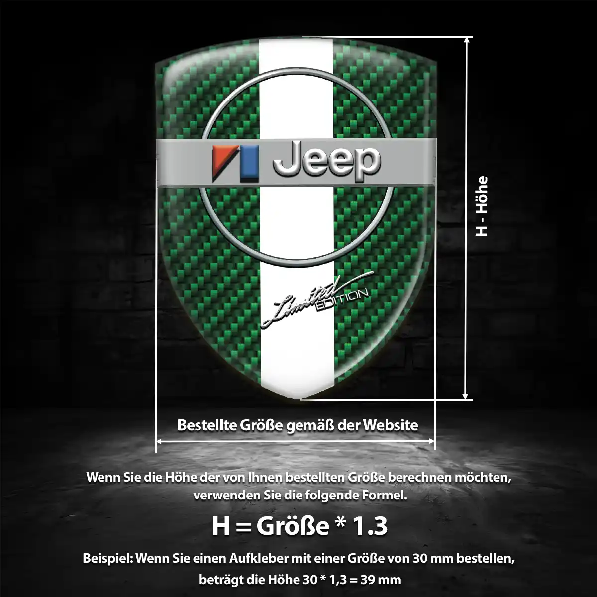 Jeep Wappen Emblem Aufkleber Hohe Qualität