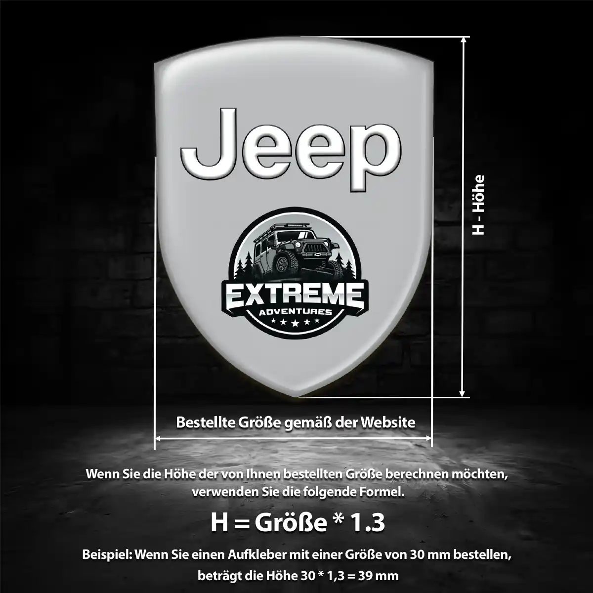 Jeep Wappen Emblem Aufkleber Markenedition