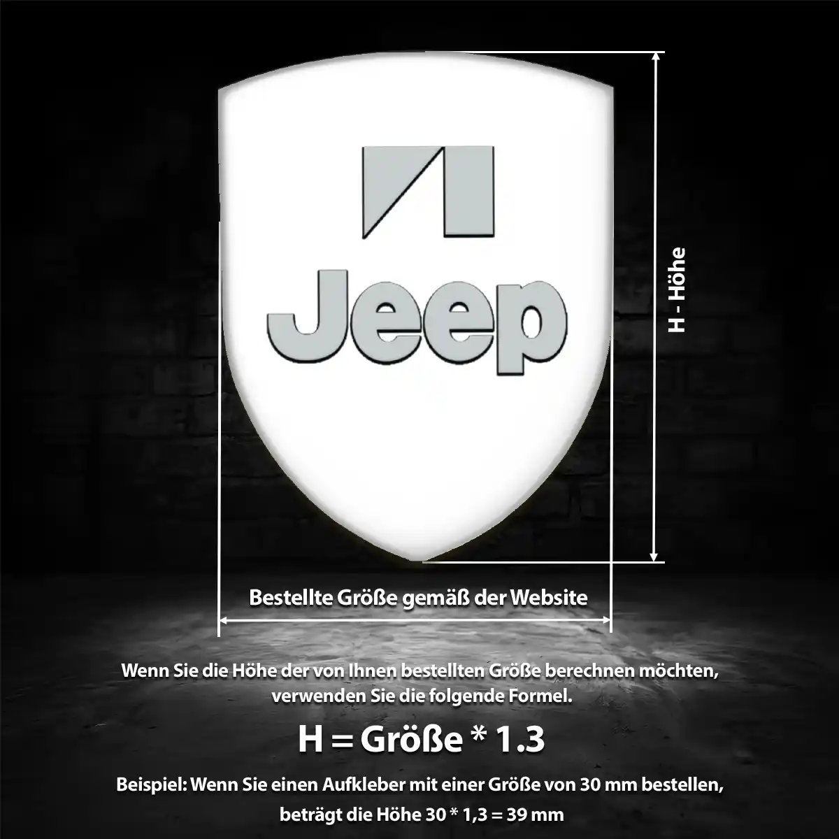 Jeep Wappen Emblem Aufkleber Modernes Design