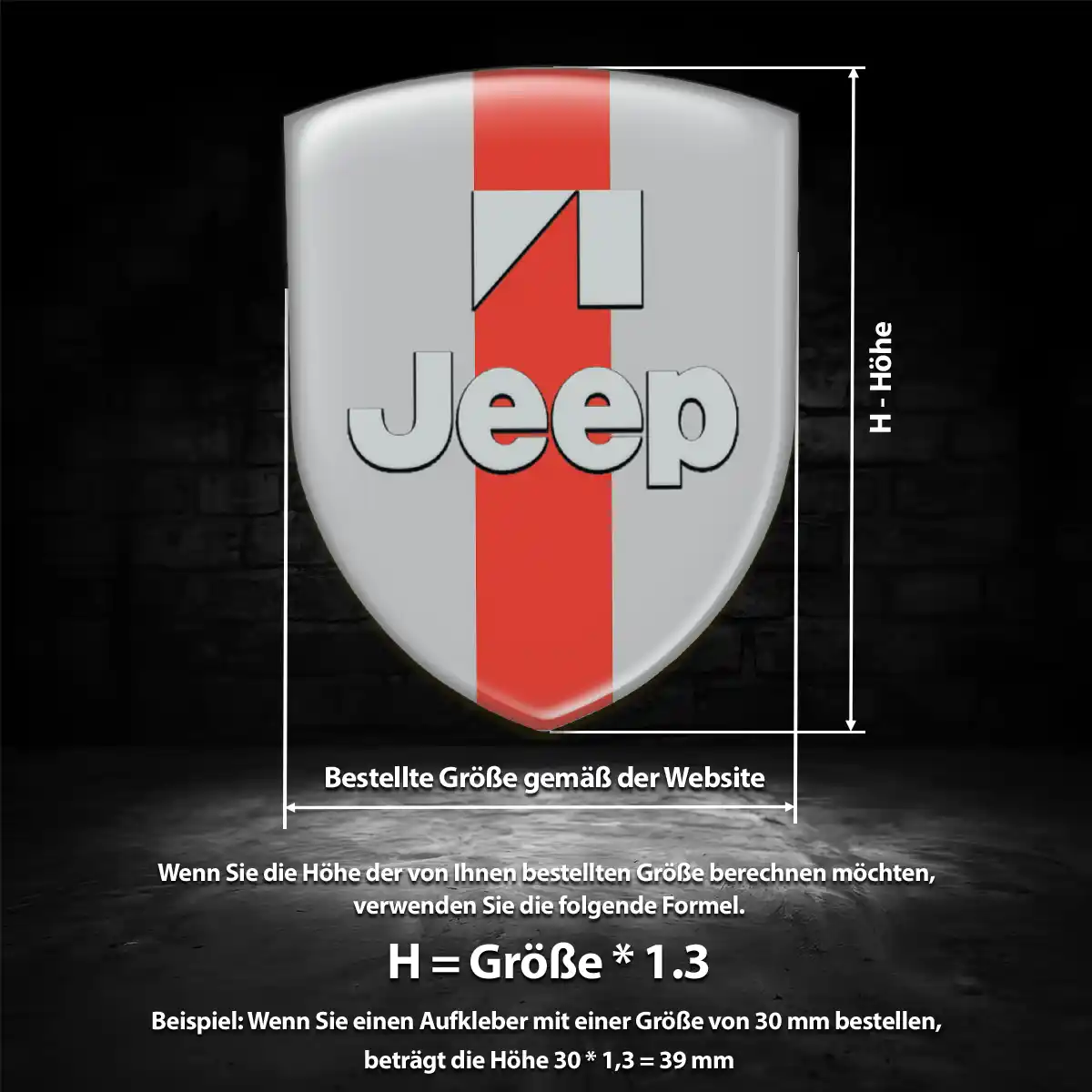Jeep Wappen Emblem Aufkleber Premiumqualität