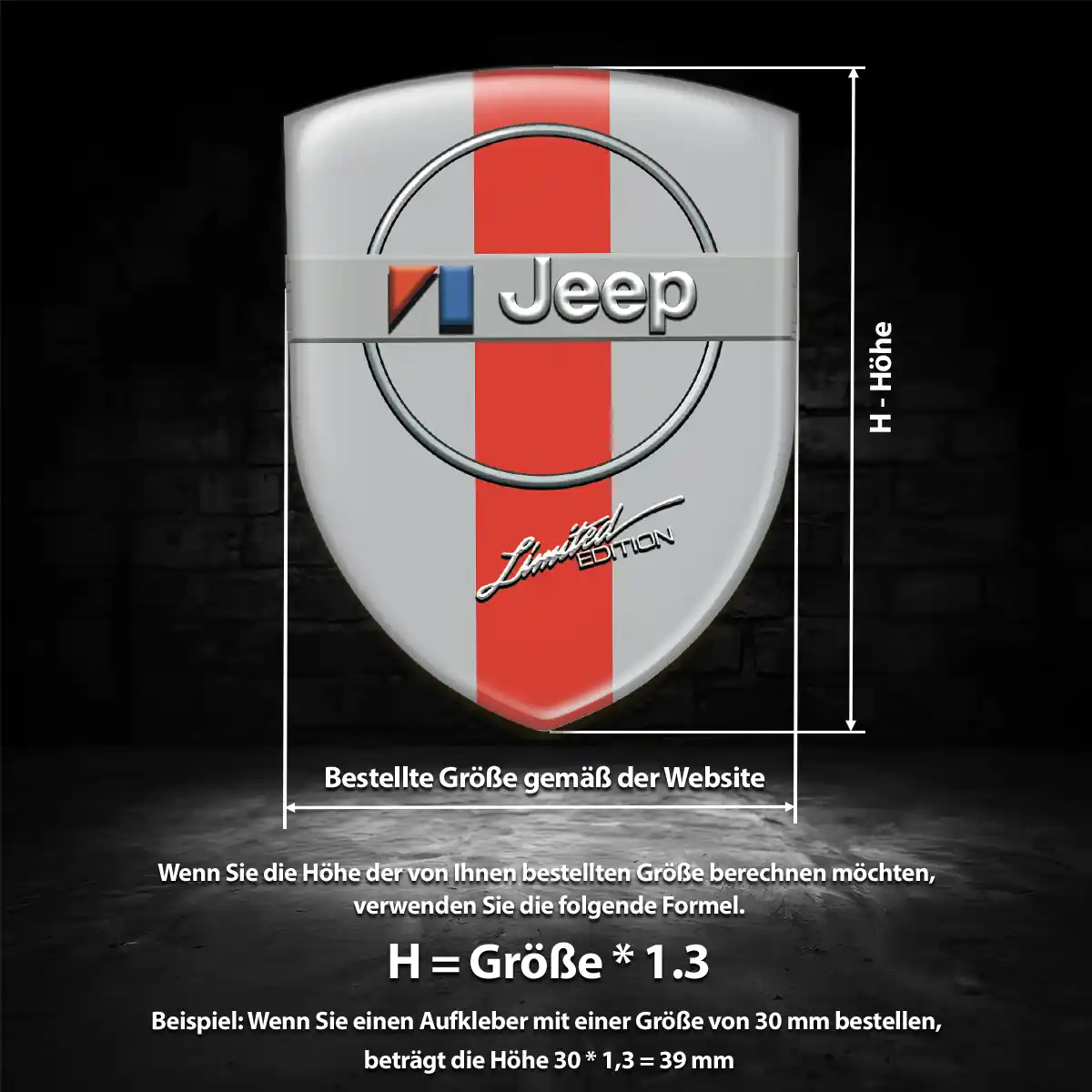 Jeep Wappen Emblem Ausdrucksstarkes Design