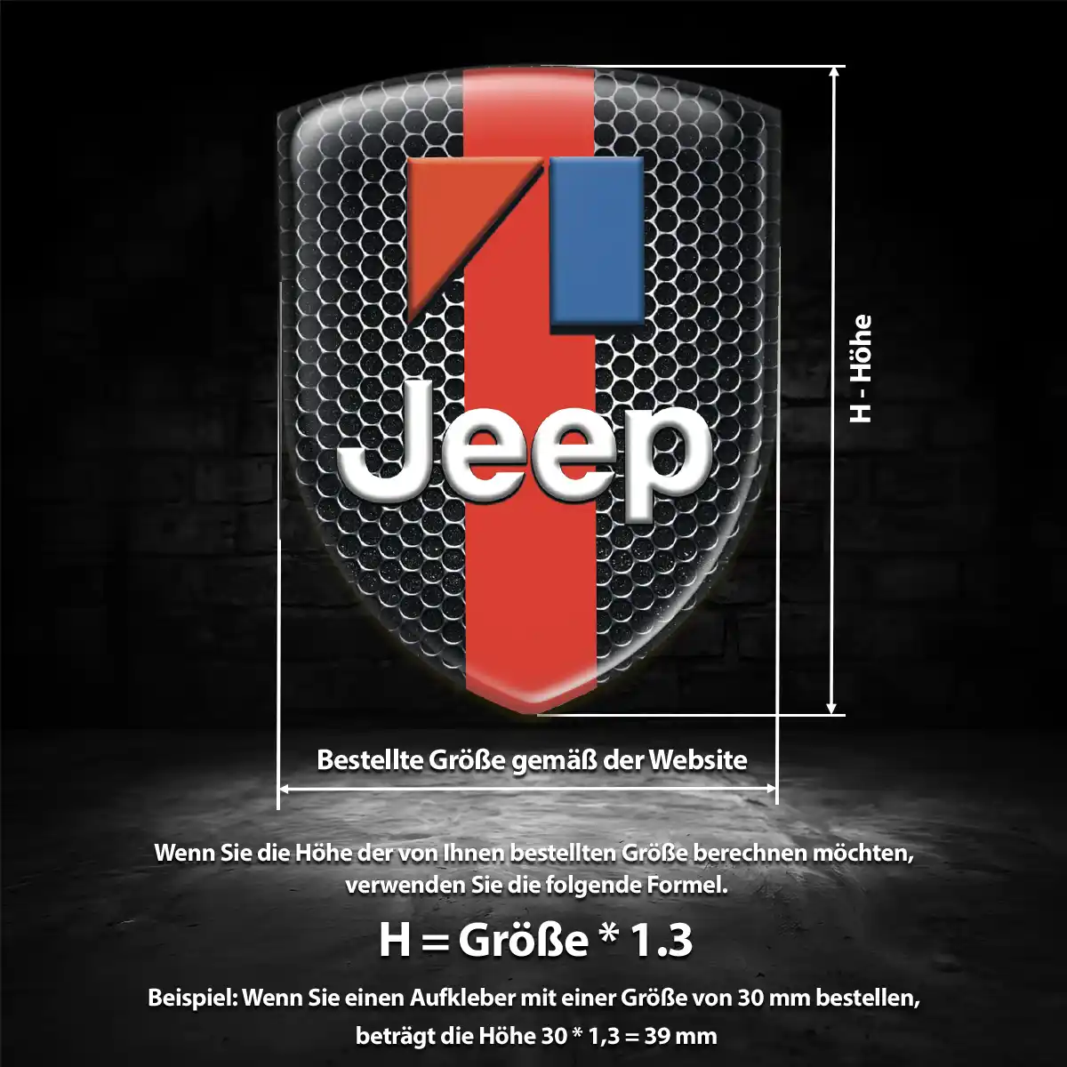 Jeep Wappen Emblem Auto Ausdrucksstarkes Design