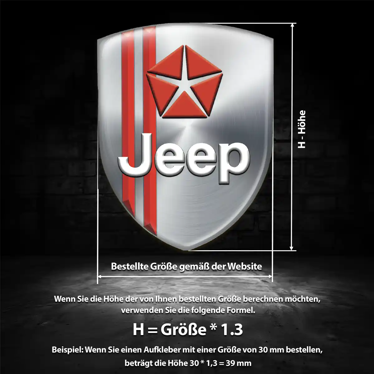 Jeep Wappen Emblem Auto Edles Design
