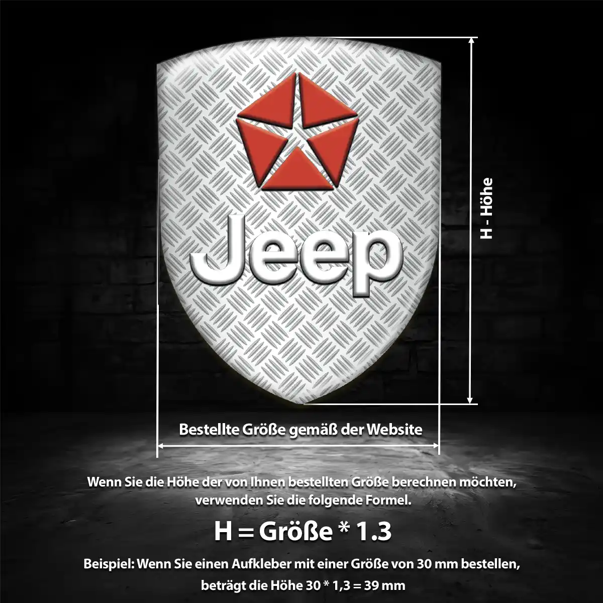 Jeep Wappen Emblem Auto Hochwertiges Harz