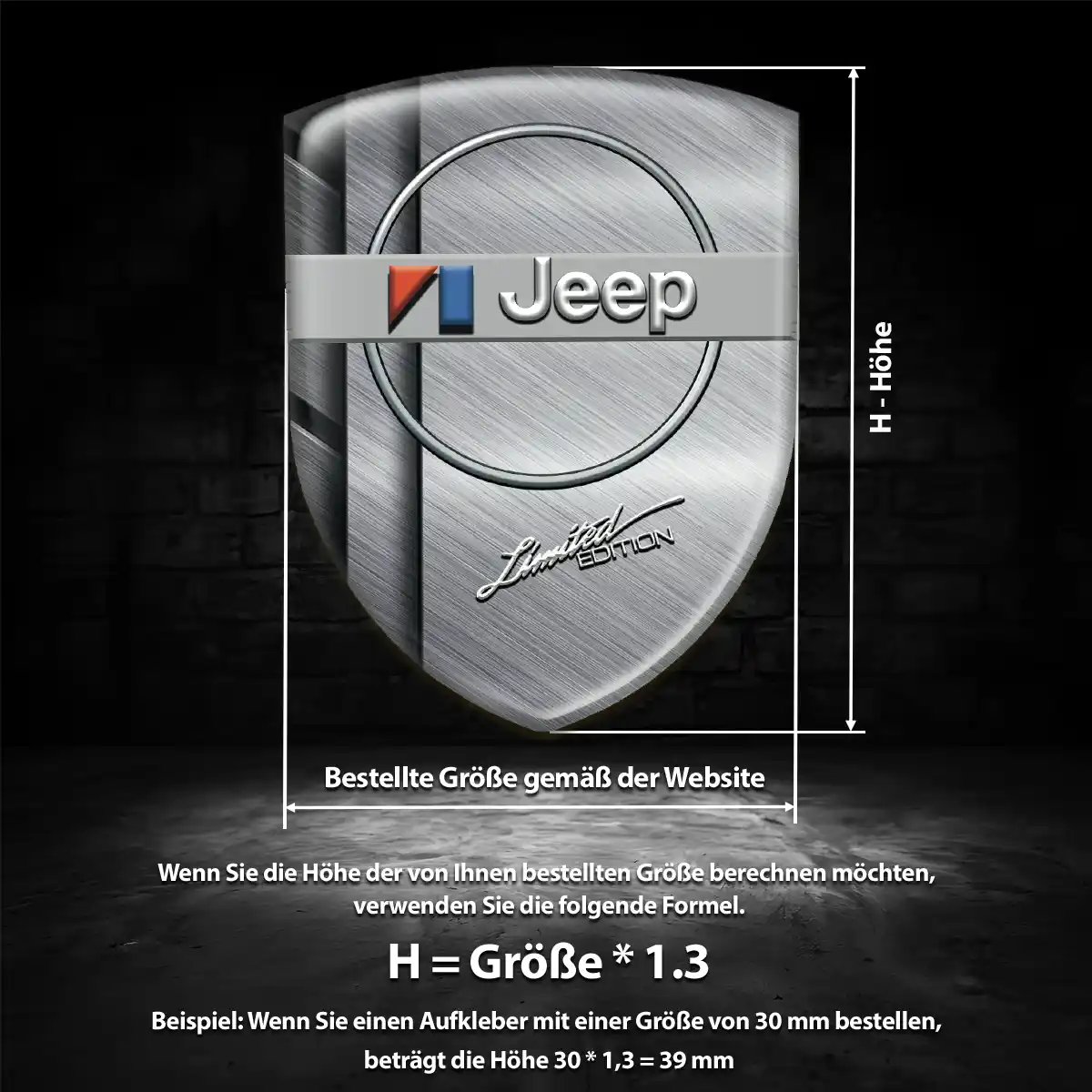 Jeep Wappen Emblem Auto Luxus-Edition