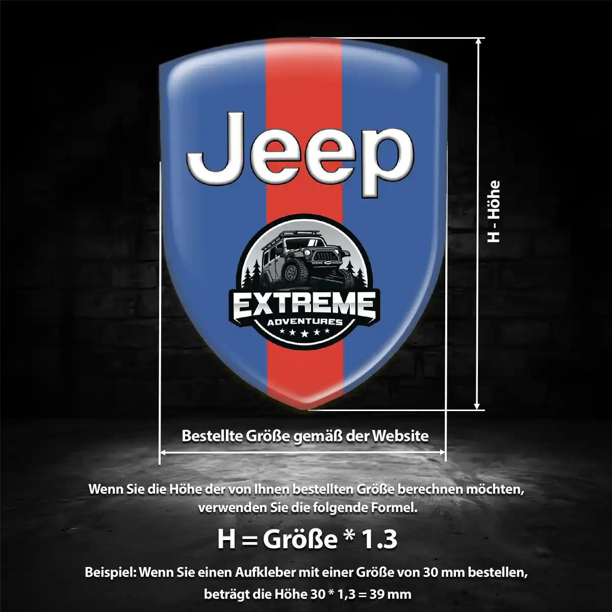 Jeep Wappen Emblem Auto Premium-Edition
