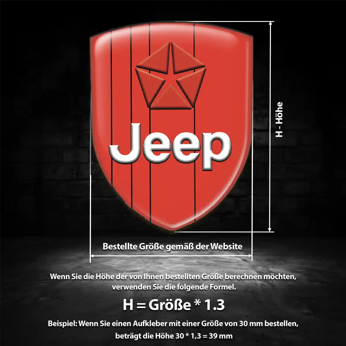 Jeep Wappen Emblem Auto Premiumqualität