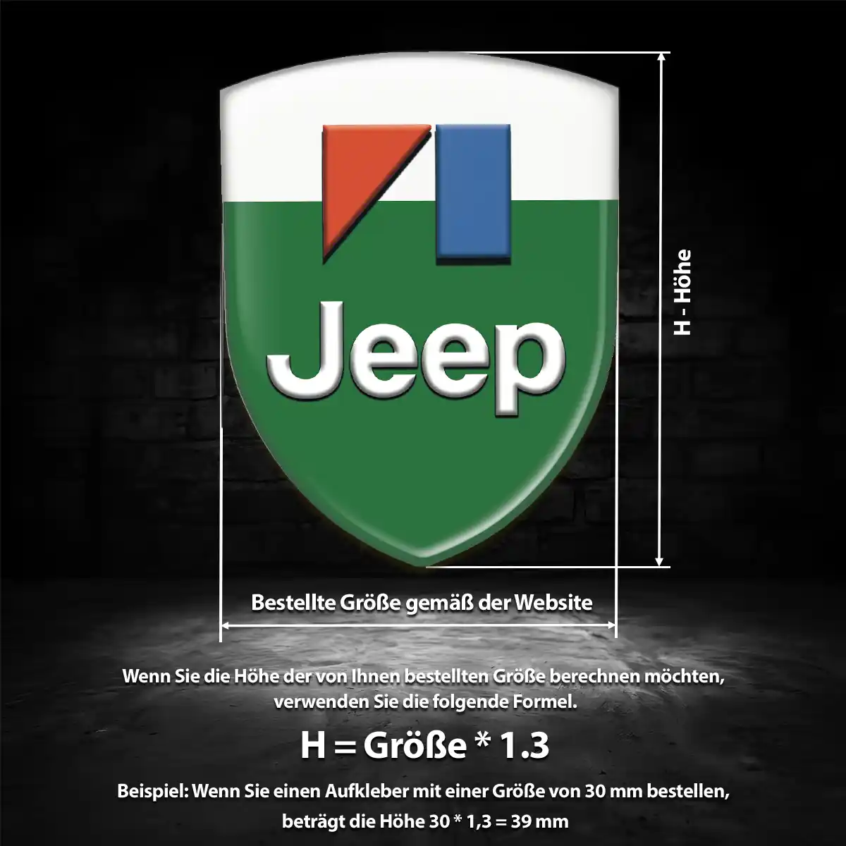 Jeep Wappen Emblem Auto Tuningfahrzeug