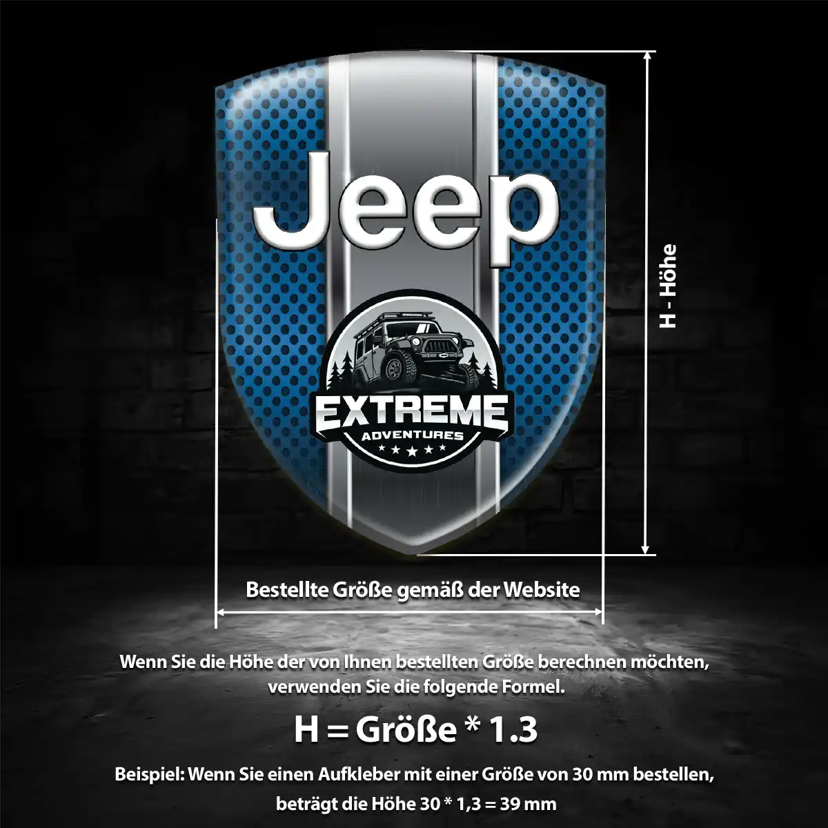 Jeep Wappen Emblem Elegantes Design