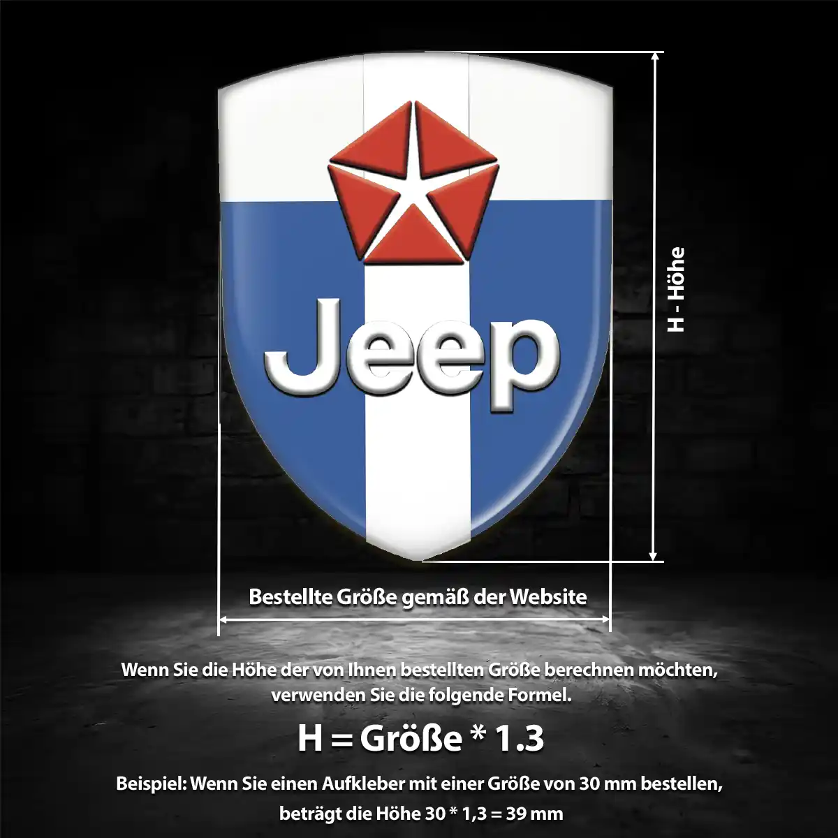 Jeep Wappen Emblem Erstklassige Qualität