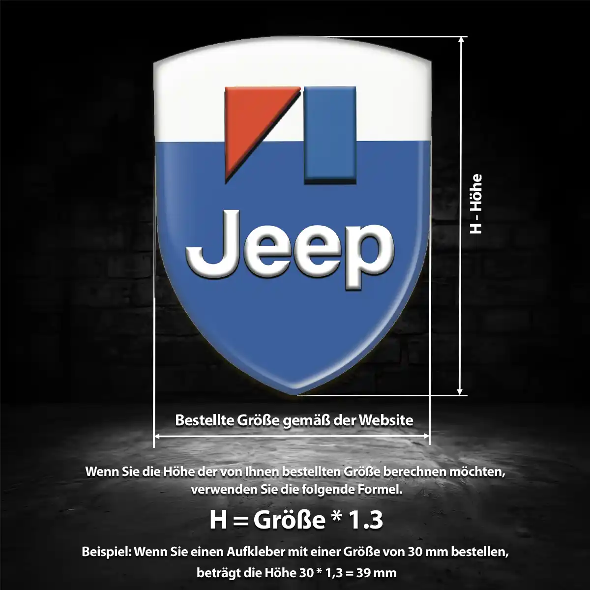 Jeep Wappen Emblem Interieurdesign