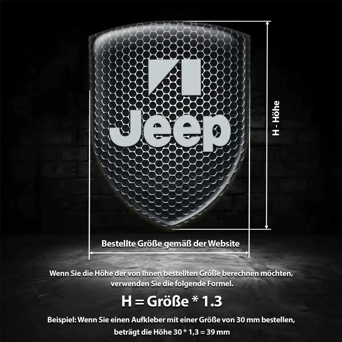 Jeep Wappen Emblem Luxus-Edition