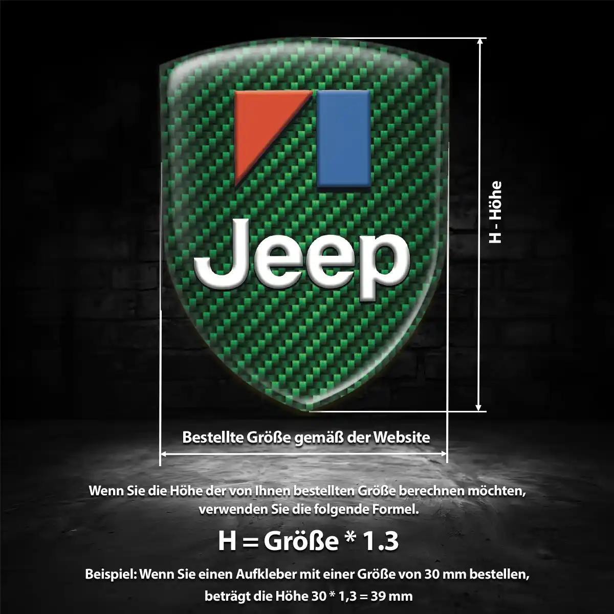 Jeep Wappen Emblem Modernes Design