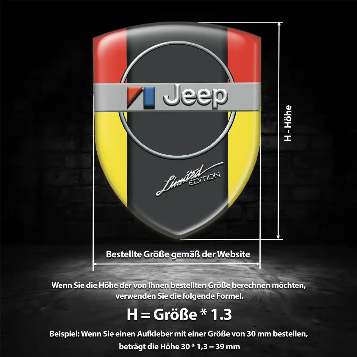 Jeep Wappen Emblem Premiumqualität