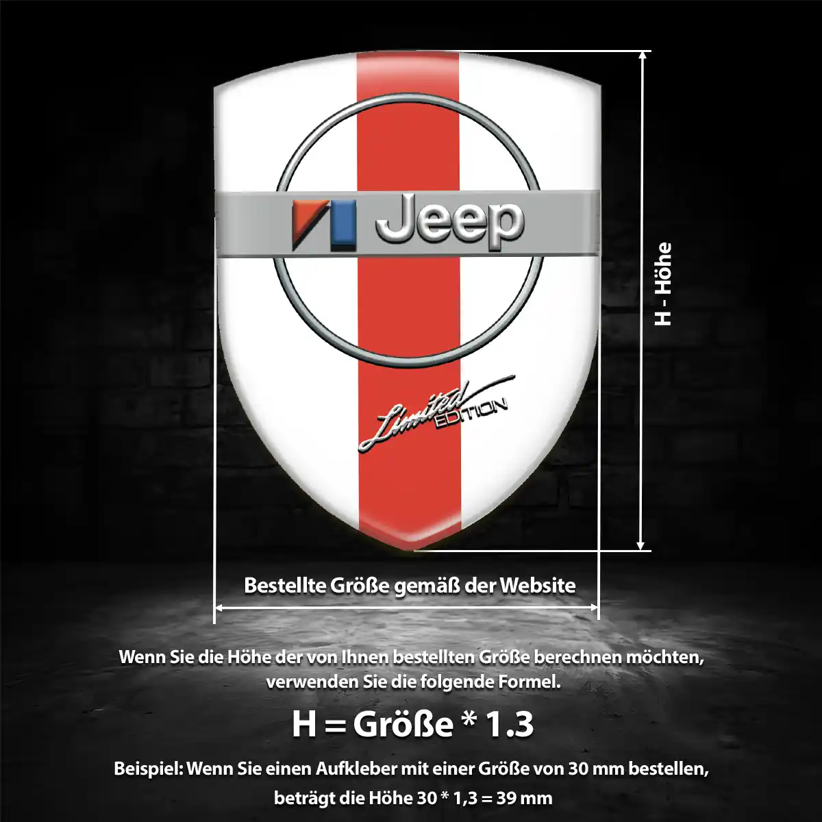 Jeep Wappen Emblem Tuningfahrzeug