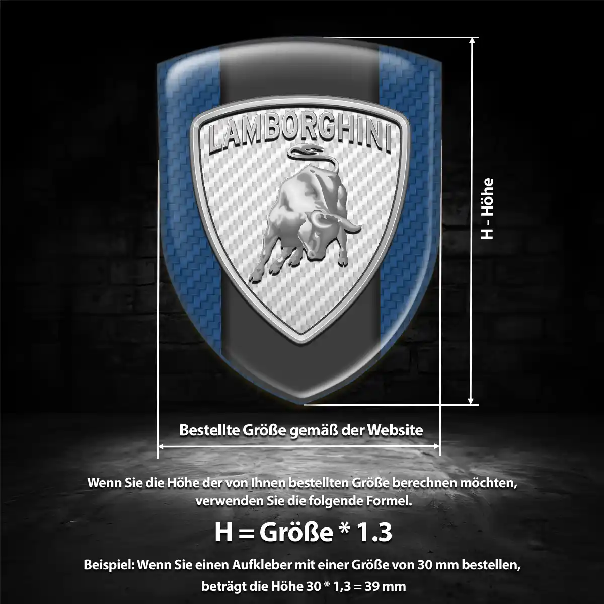 Lamborghini 3D Gel Aufkleber Emblem Auto Hohe Qualität