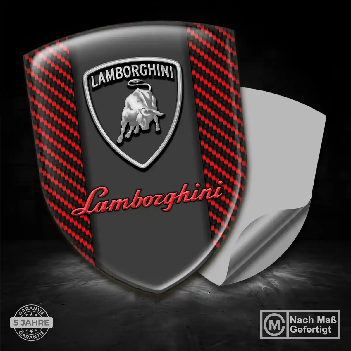 Lamborghini 3D Gel Aufkleber Emblem Stilvolles Design