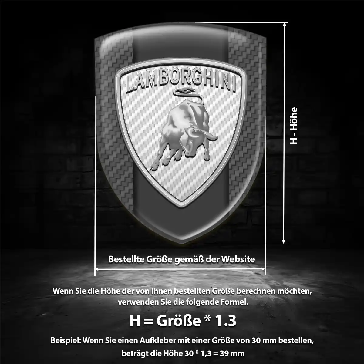 Lamborghini 3D Gel Aufkleber Embleme Auto Hohe Qualität