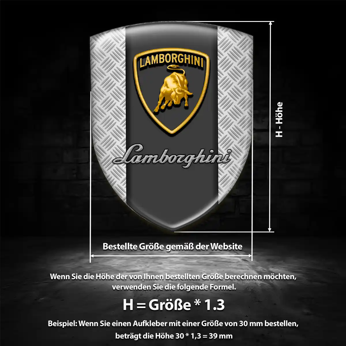 Lamborghini 3D Gel Aufkleber Embleme Auto Stilvolles Design
