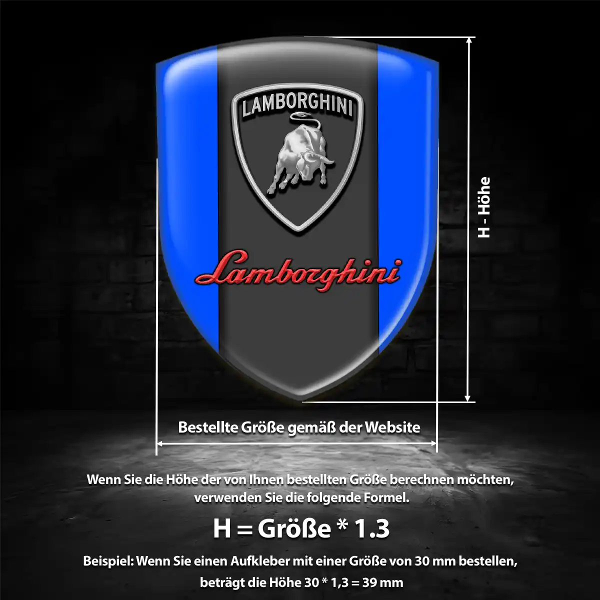 Lamborghini 3D Gel Aufkleber Hohe Qualität