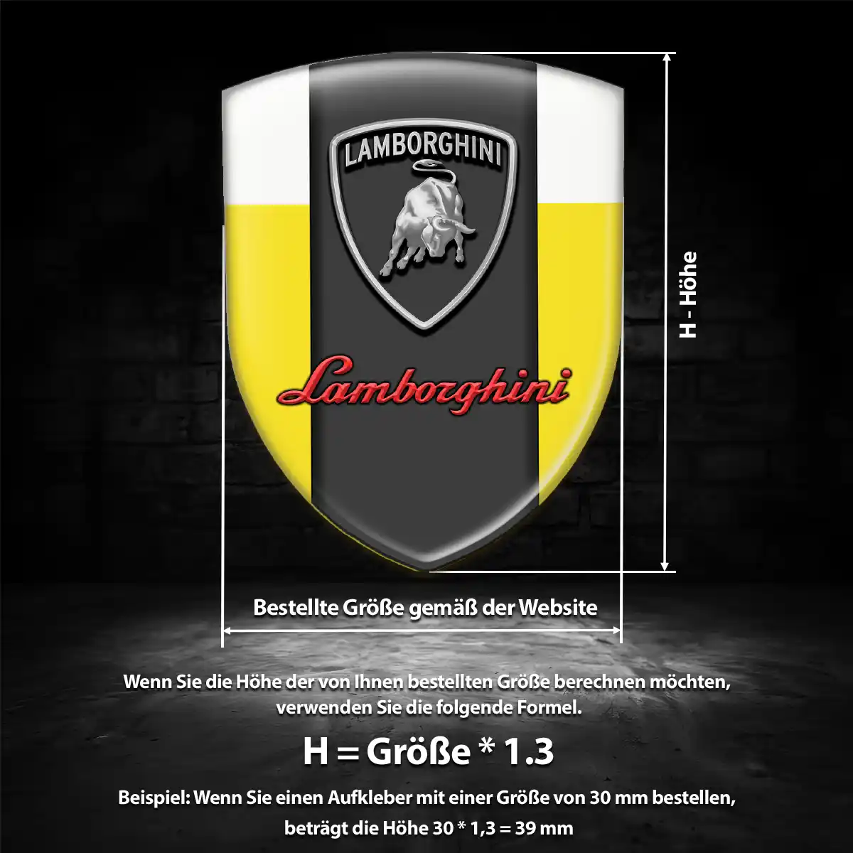 Lamborghini 3D Gel Aufkleber Premium-Edition