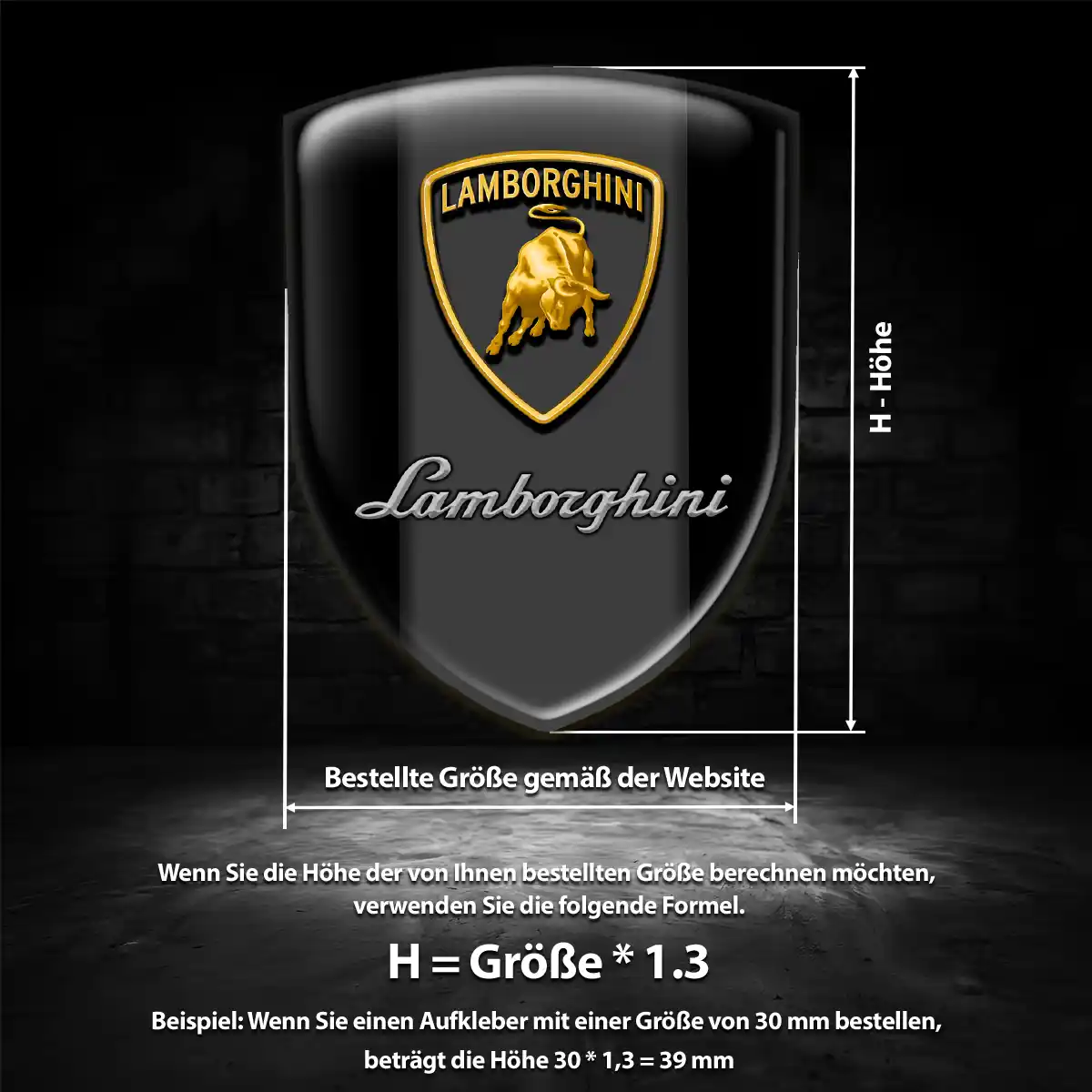 Lamborghini 3D Gel Aufkleber Silikon Auto Hohe Qualität