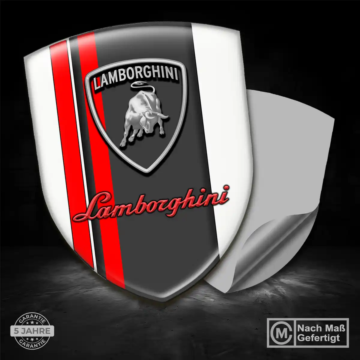 Lamborghini 3D Gel Aufkleber Silikon Auto Stilvolles Design