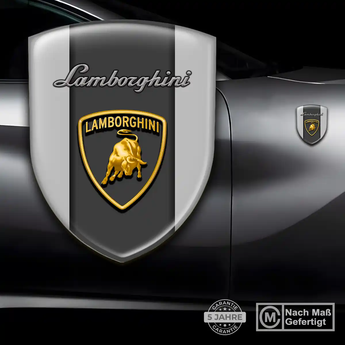 Lamborghini 3D Gel Aufkleber Wappen Auto Stilvolles Design