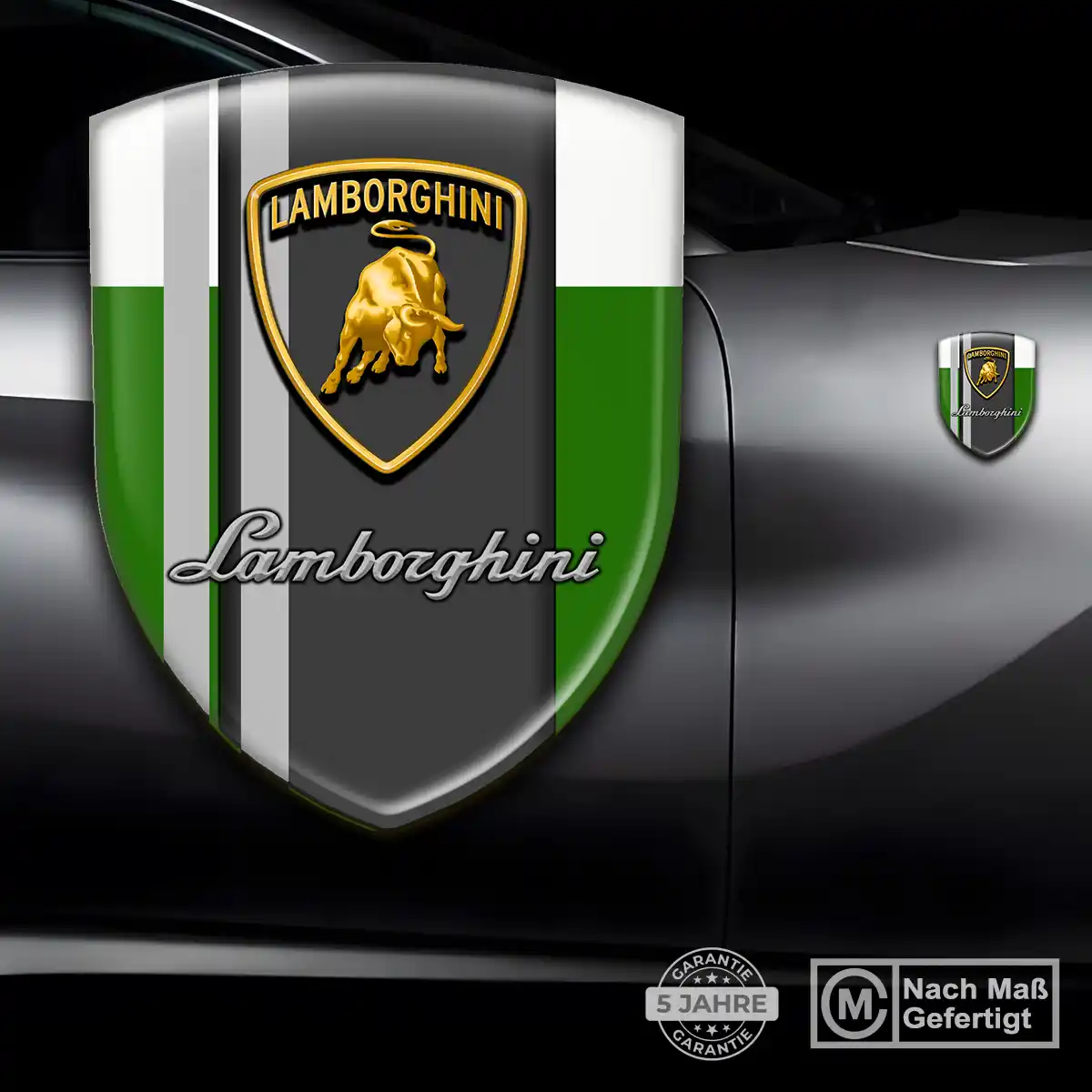 Lamborghini 3D Gel Aufkleber Wappen Stilvolles Design