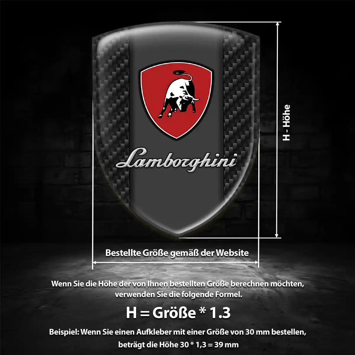 Lamborghini Aufkleber 3D Gel Embleme Auto Hohe Qualität