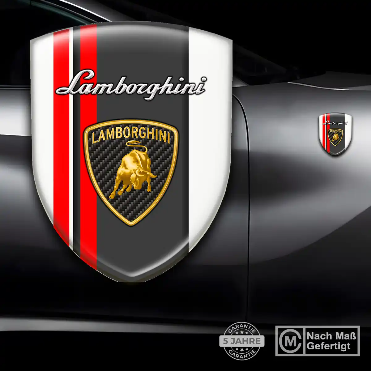 Lamborghini Aufkleber 3D Gel Embleme Premium-Edition