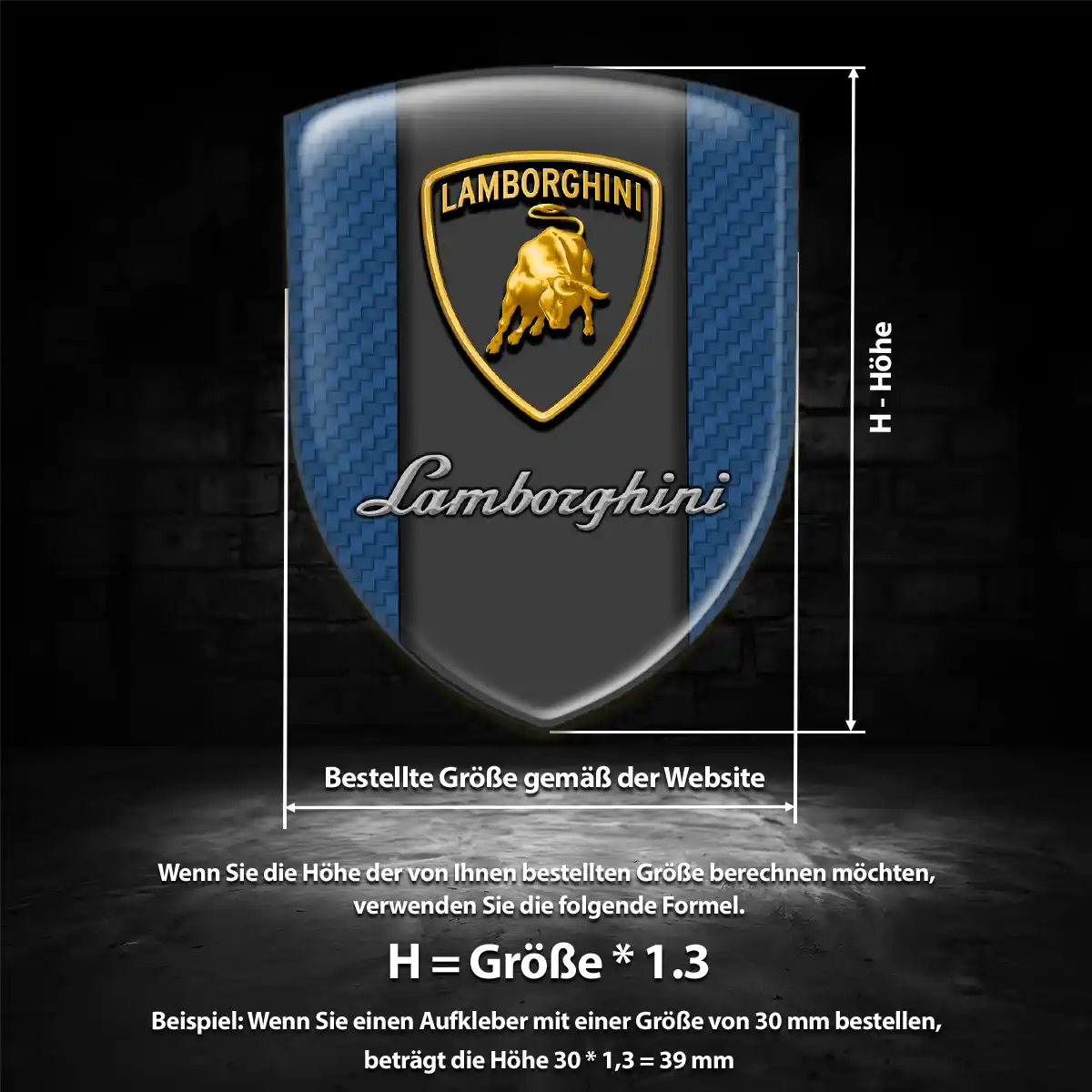 Lamborghini Aufkleber 3D Gel Silikon Hohe Qualität