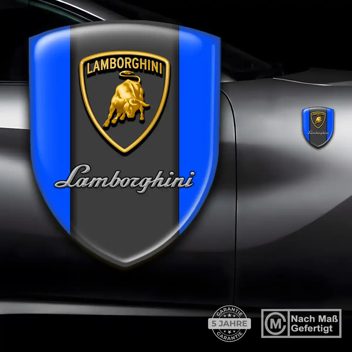 Lamborghini Aufkleber 3D Gel Wappen Premium-Edition