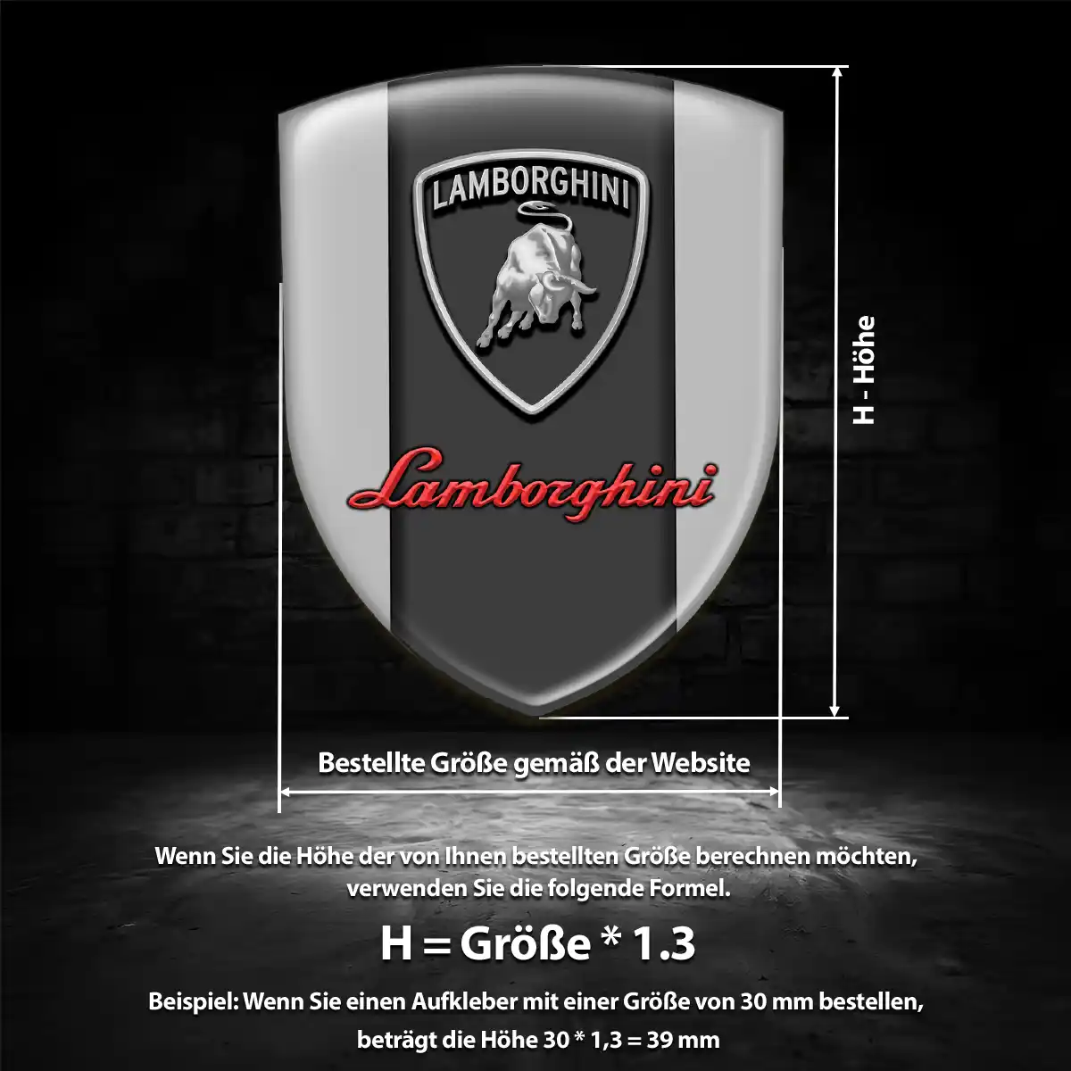 Lamborghini Aufkleber Emblem Auto Stilvolles Design