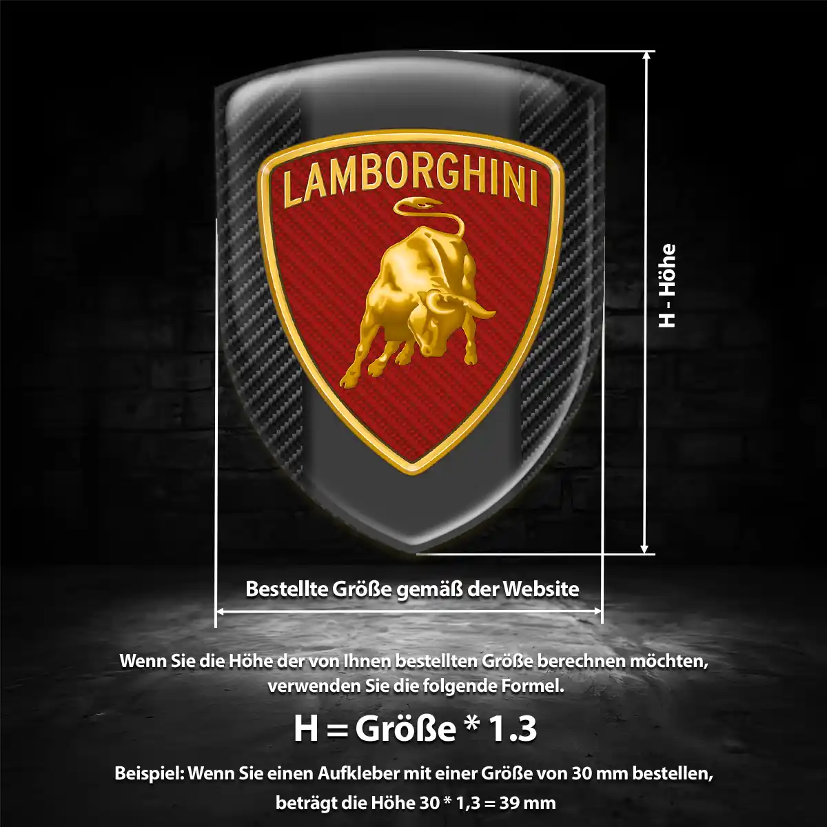 Lamborghini Aufkleber Emblem Premium-Edition