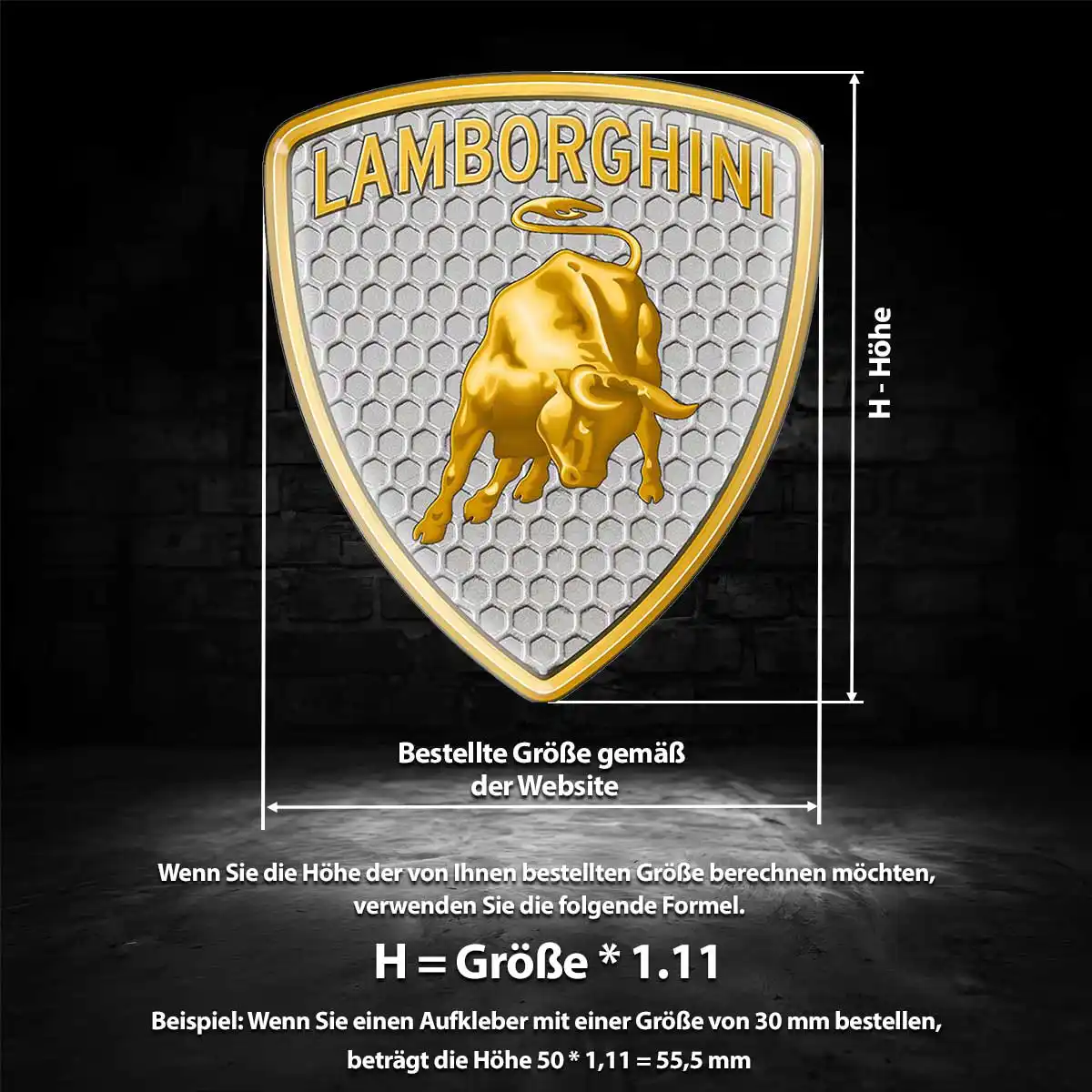 Lamborghini Aufkleber Emblem Stilvolles Design